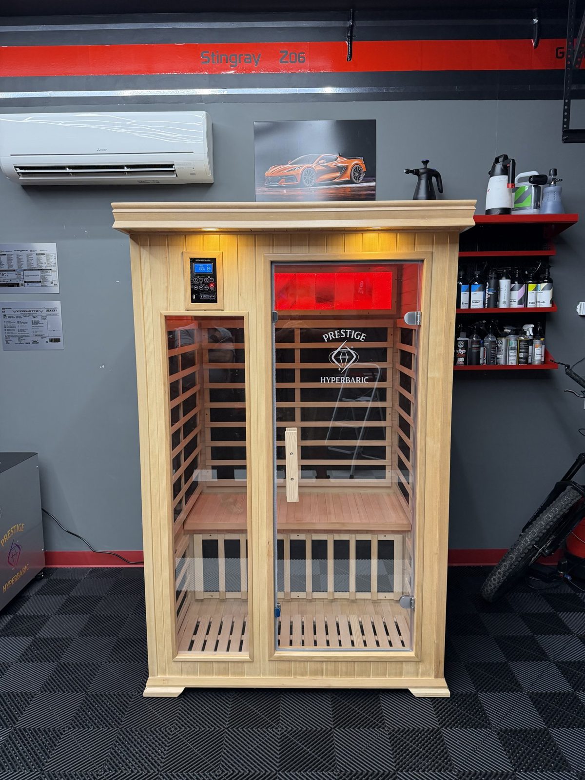 Prestige Wellness Classic Carbon Duo Sauna installed for Jorge in Orlando, FL