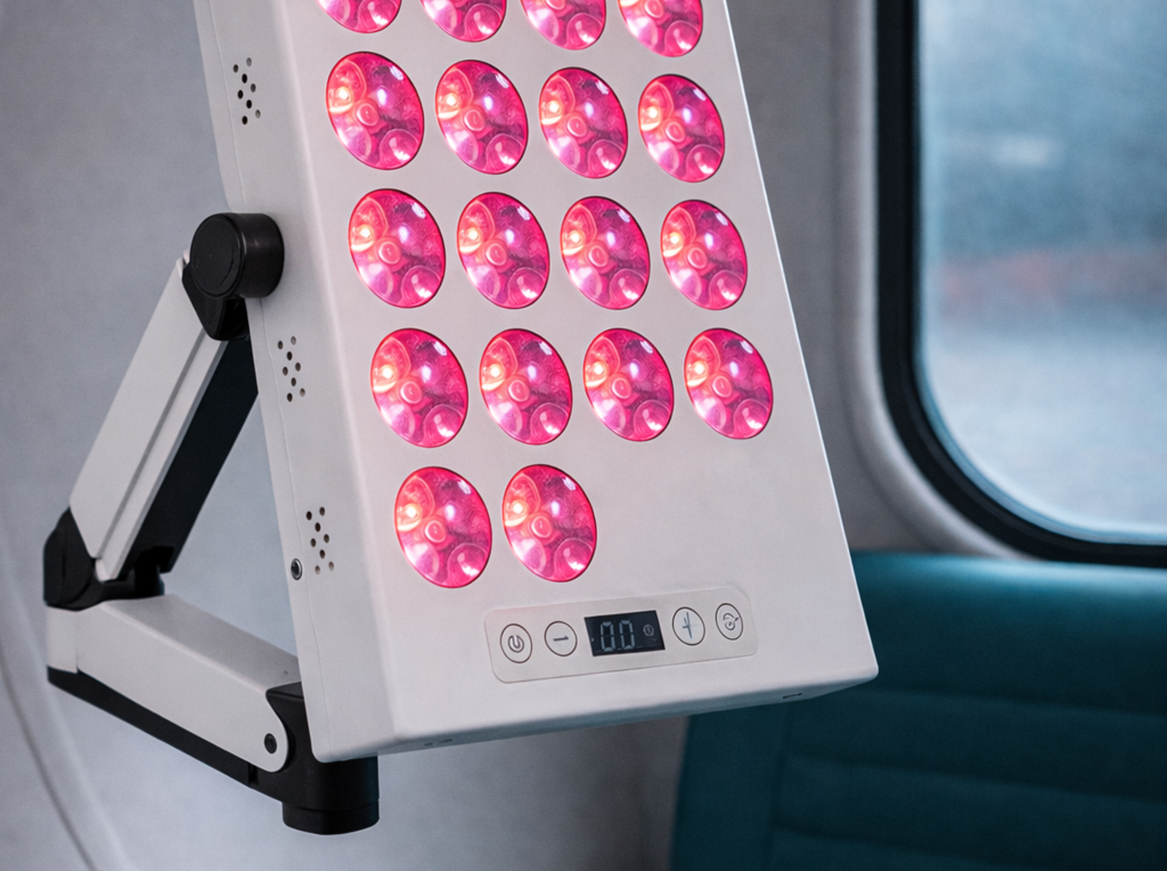Red light therapy in chamber safety