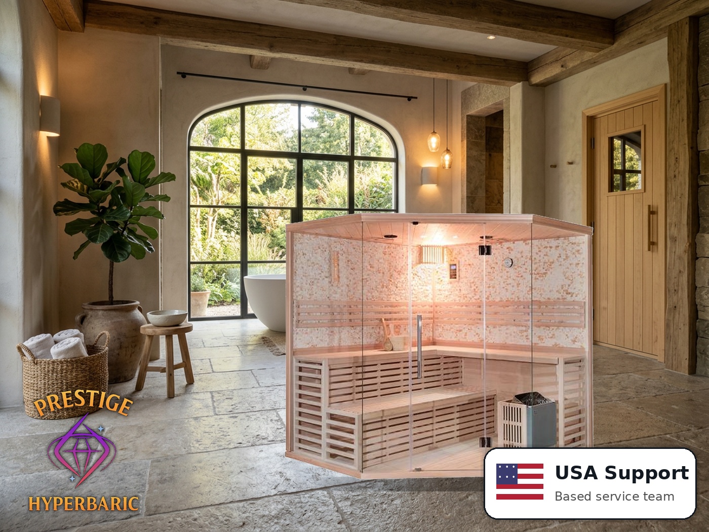 Prestige Wellness Grand Steam Estate B Sauna lifestyle product image