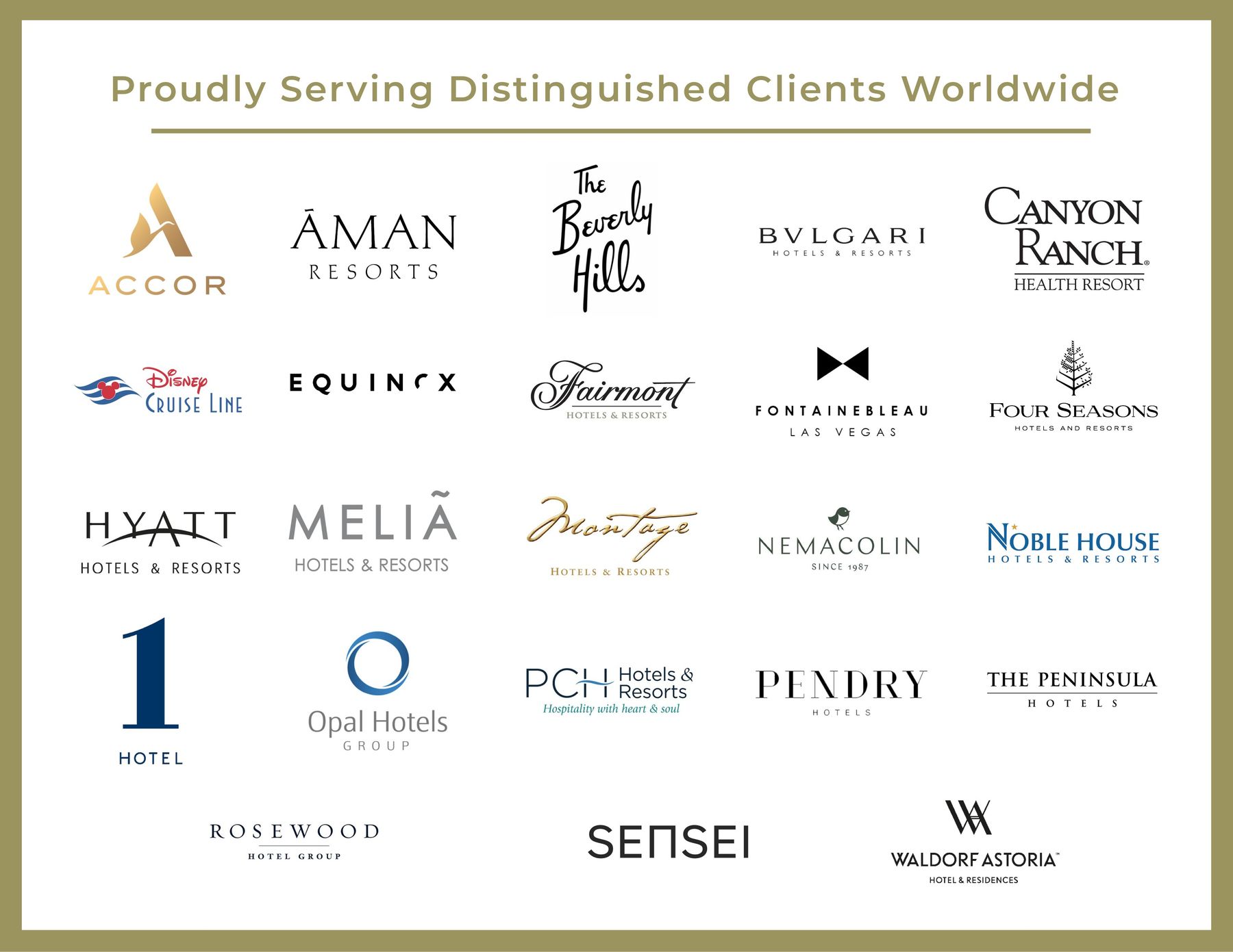 Proudly Serving Distinguished Clients Worldwide
