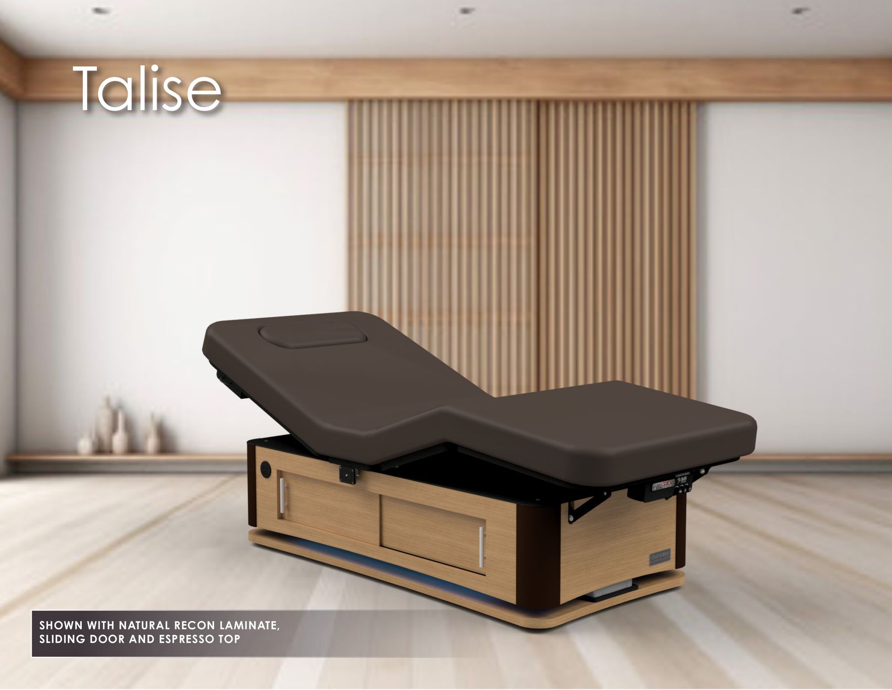 Talise SHOWN WITH NATURAL RECON LAMINATE, SLIDING DOOR AND ESPRESSO TOP